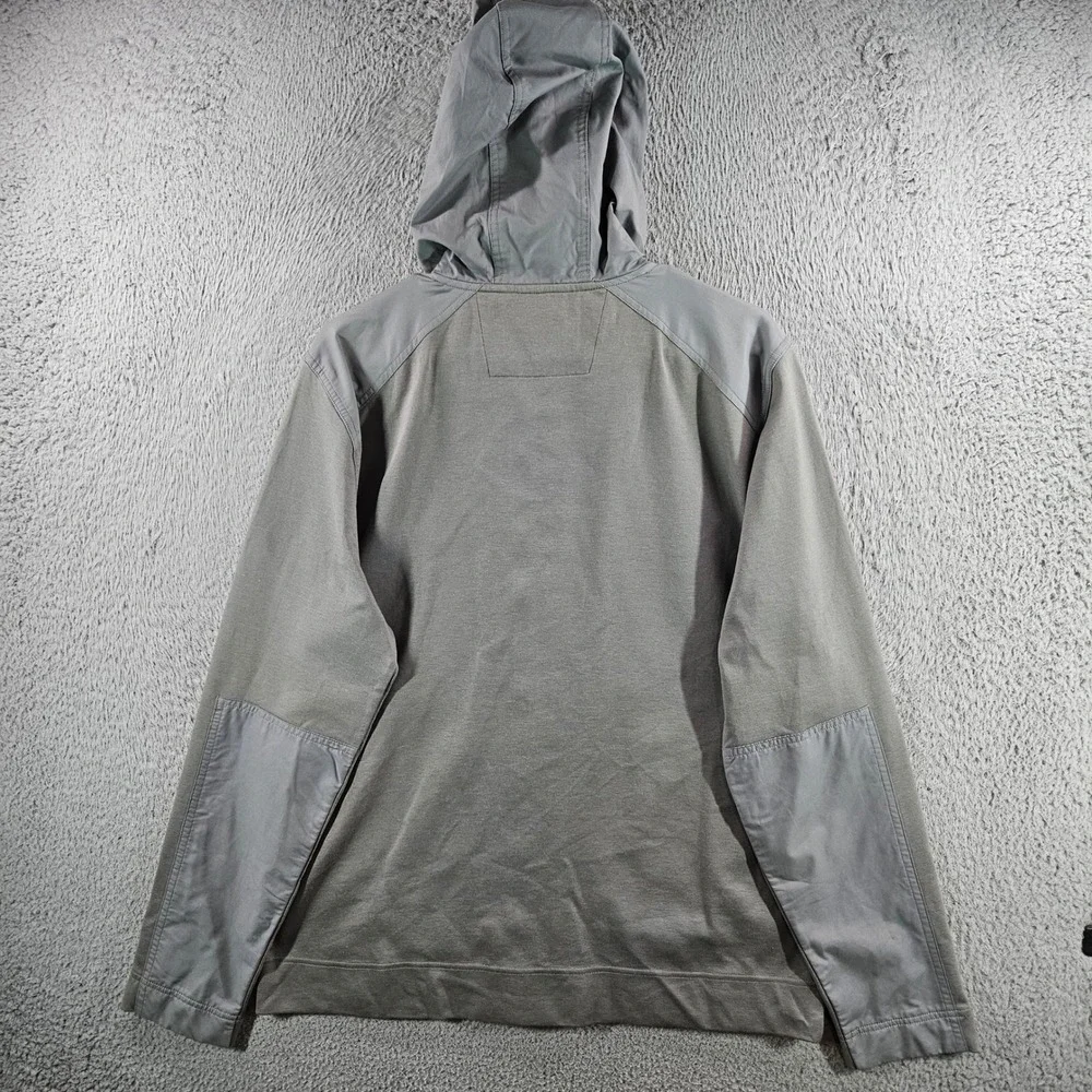 Banana Republic Mens Grey Mixed Media Hooded Full Zip Jacket Large